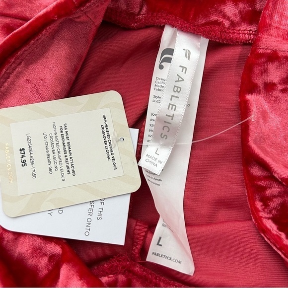 NWT Fabletics High Waisted Crushed Velour Crossover Leggings - Picture 10 of 16